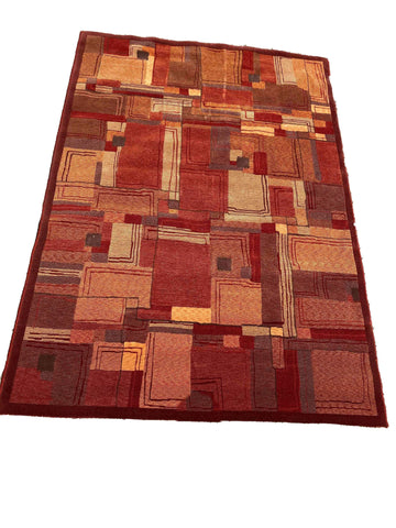 237 x 170 cm powerloom Red Rug - Rugoutlet