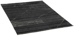 240 x 240 cm Indian Wool Black Rug-Fields, Natural - Rugmaster