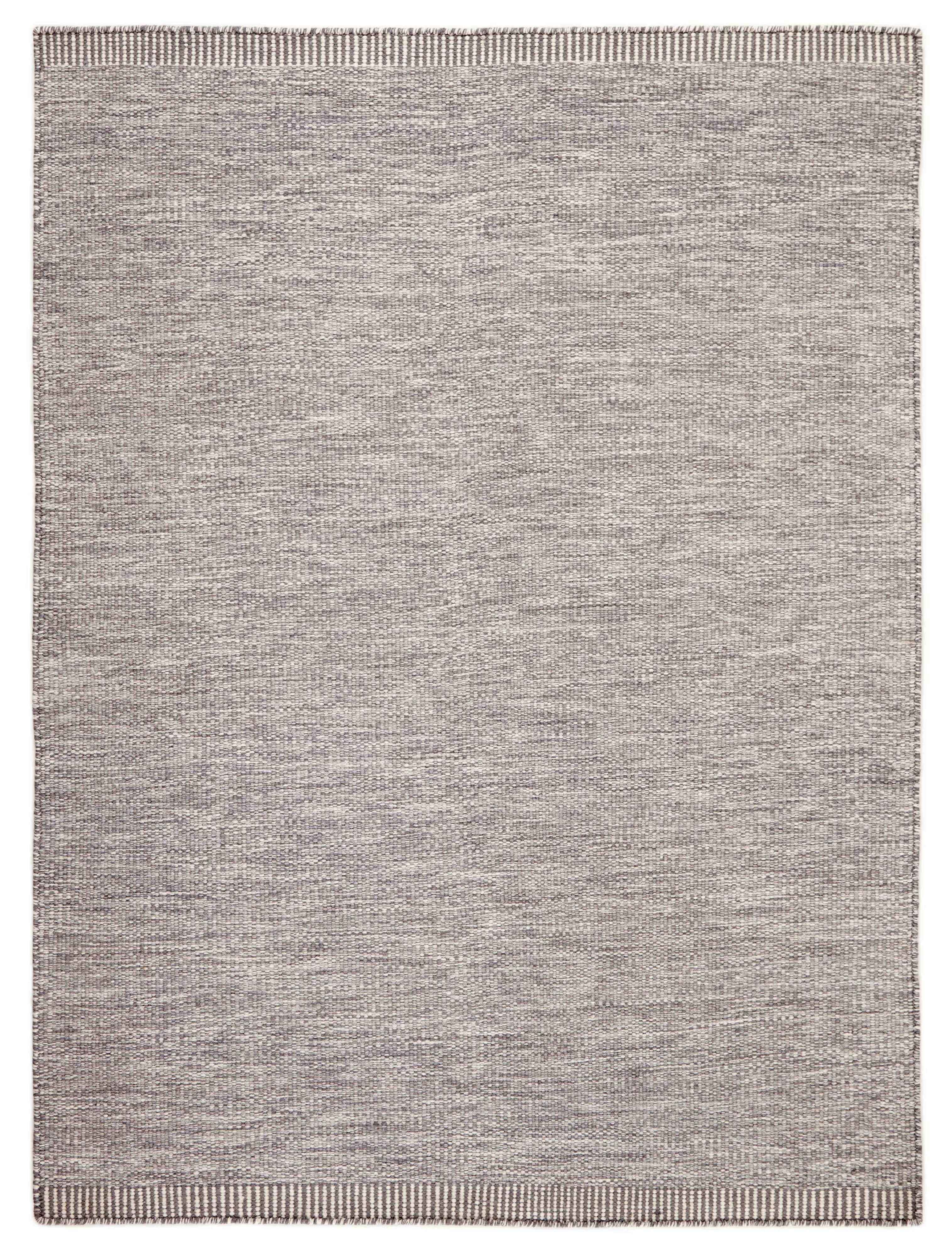 240x170 cm  Indian Wool Black Rug-J-96-02, Grey