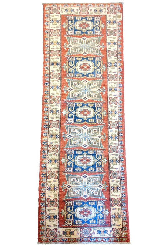 245 x 70 cm Kazak Orange Rug - Rugoutlet