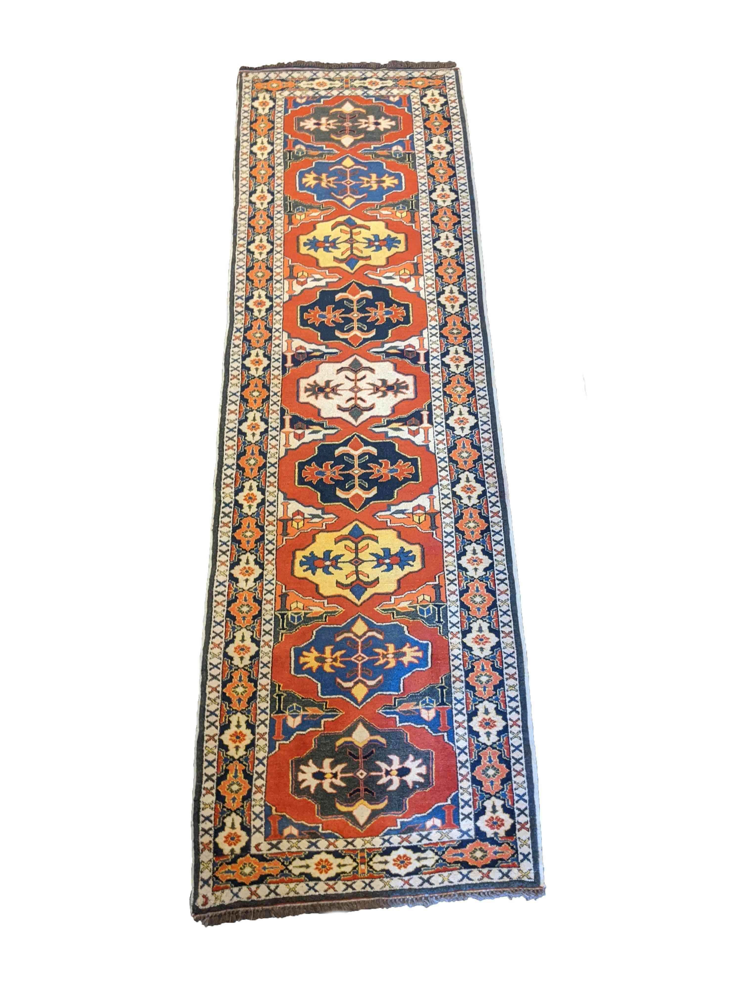 245 x 70 cm Kazak Orange Rug - Rugoutlet