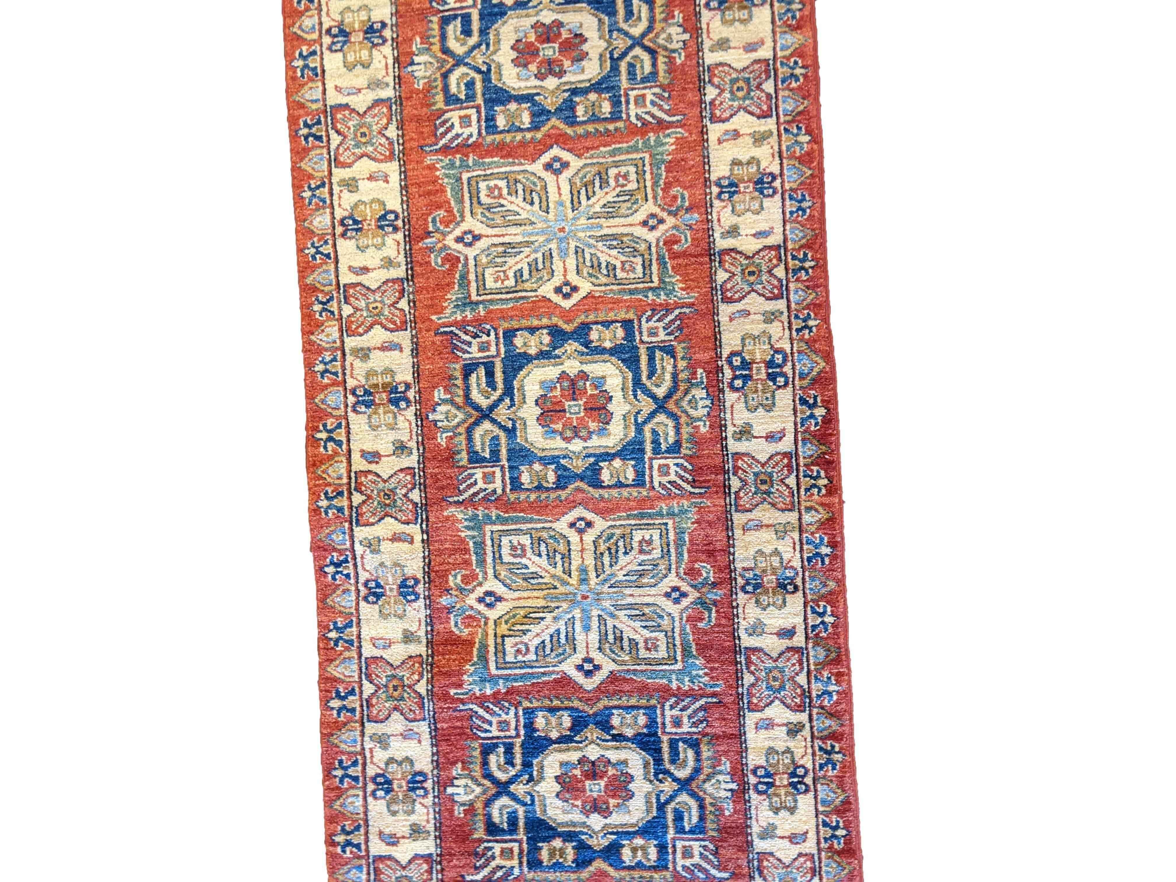 245 x 70 cm Kazak Orange Rug - Rugoutlet