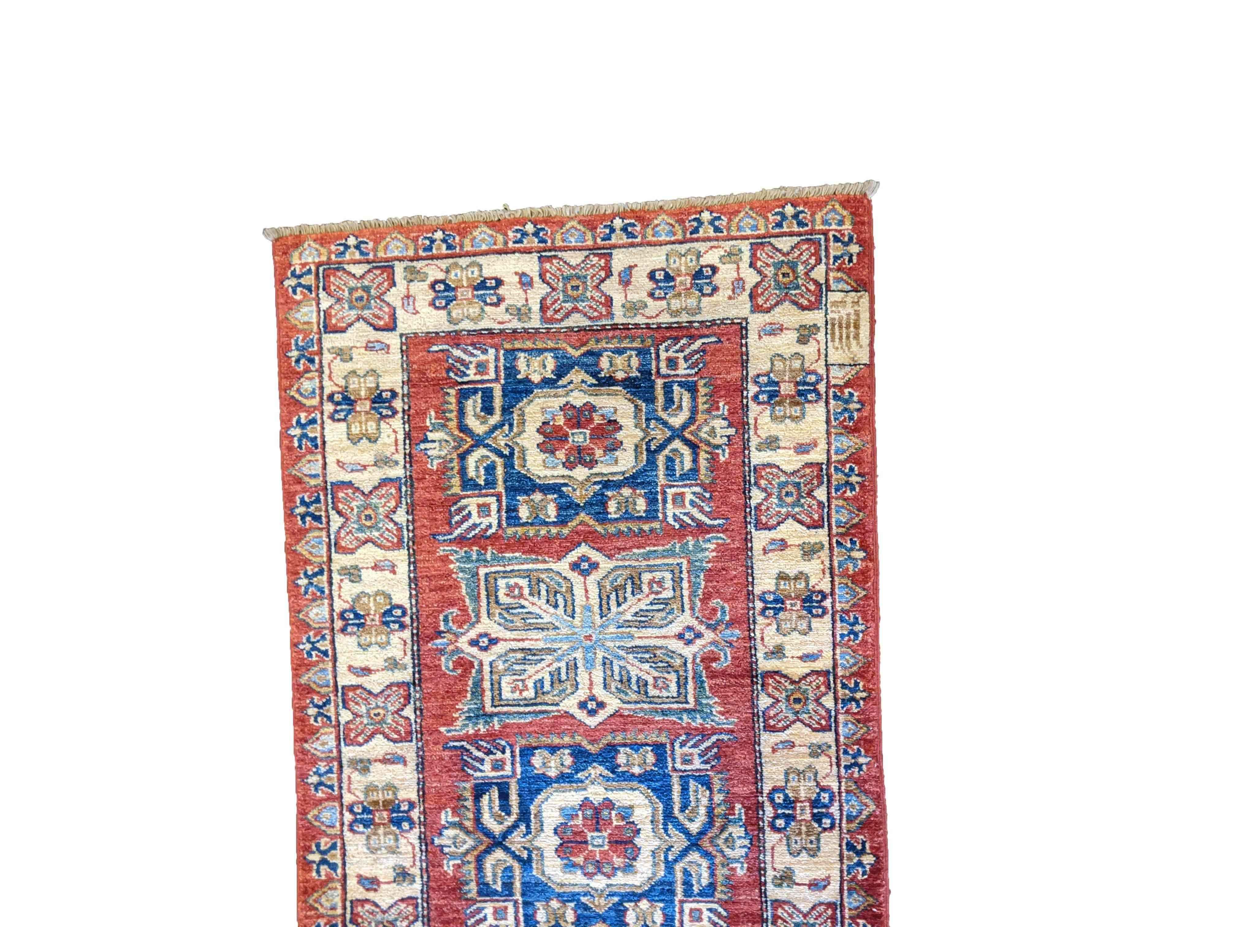 245 x 70 cm Kazak Orange Rug - Rugoutlet