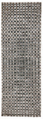 250x85 cm  Indian Wool Black Rug-Fields, Charcoal