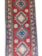 270 x 78 cm Kazak natural dye Red Rug - Rugoutlet