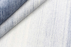 300x250 cm Indian Wool/Viscose Blue Rug-Blau, Blue - Rugmaster