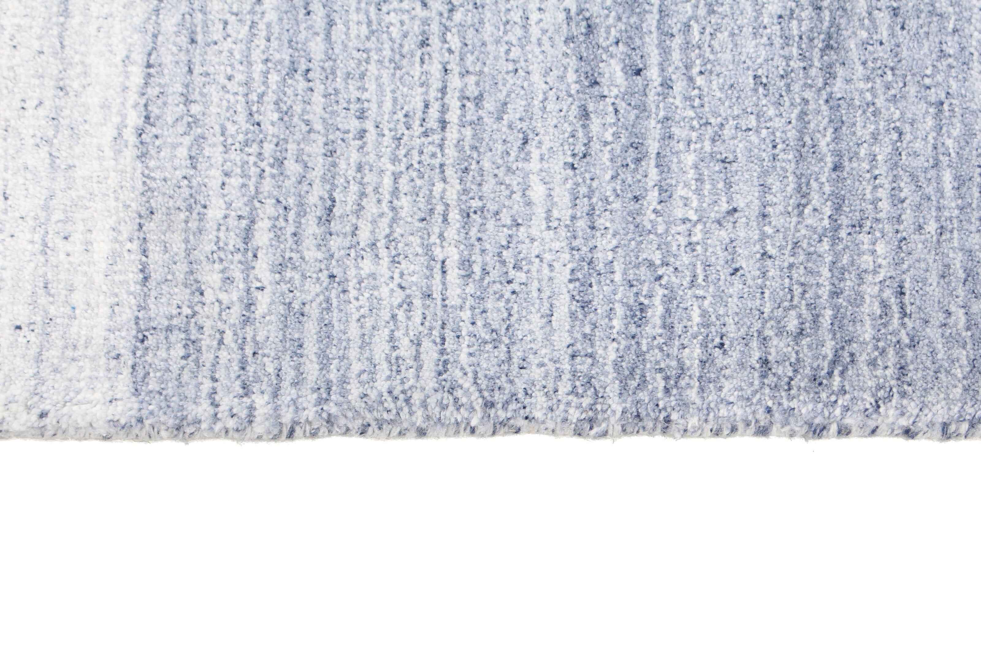 300 x 300 cm Indian Wool/Viscose Blue Rug-Gris, Grey - Rugmaster