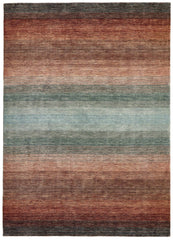 300x200 cm  Indian Wool Blue Rug-Gris, Grey