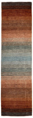 300x80 cm  Indian Wool Blue Rug-HLC200114, Green Multi