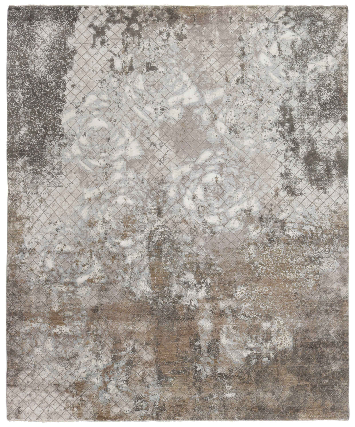 307x247 cm wool/Viscose Beige Rug-840214 - Rugoutlet