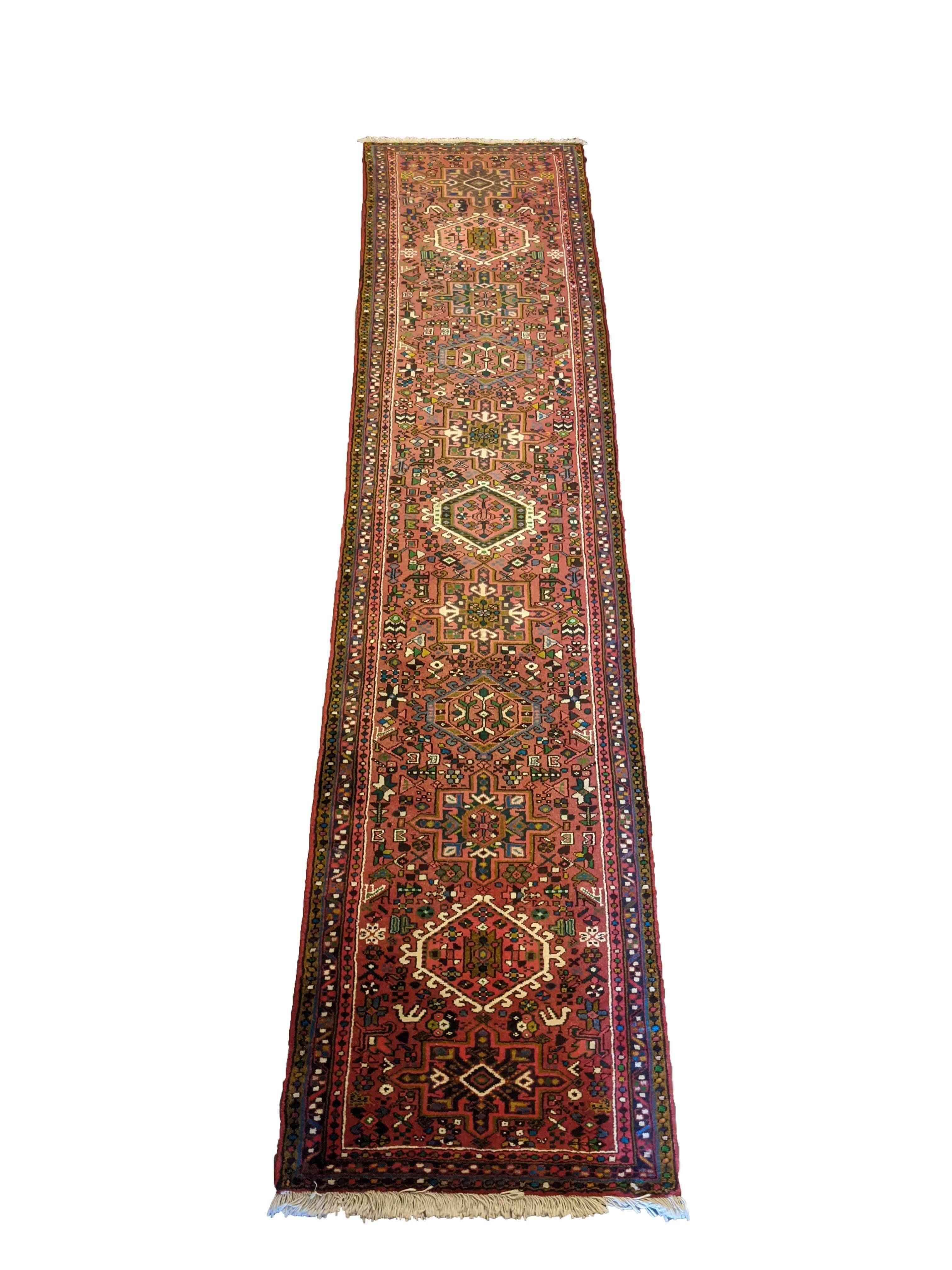 322 x 75 cm Karajeh Red Rug - Rugoutlet