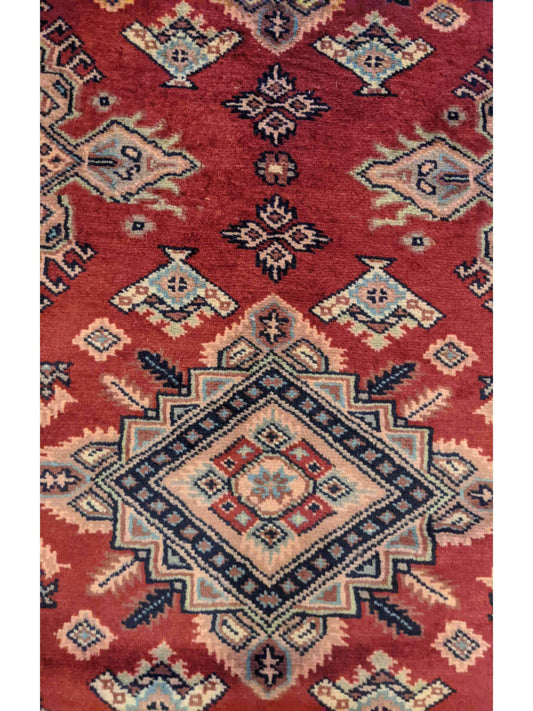 334 x 80 cm Pakistan Bukhara Red Rug - Rugoutlet