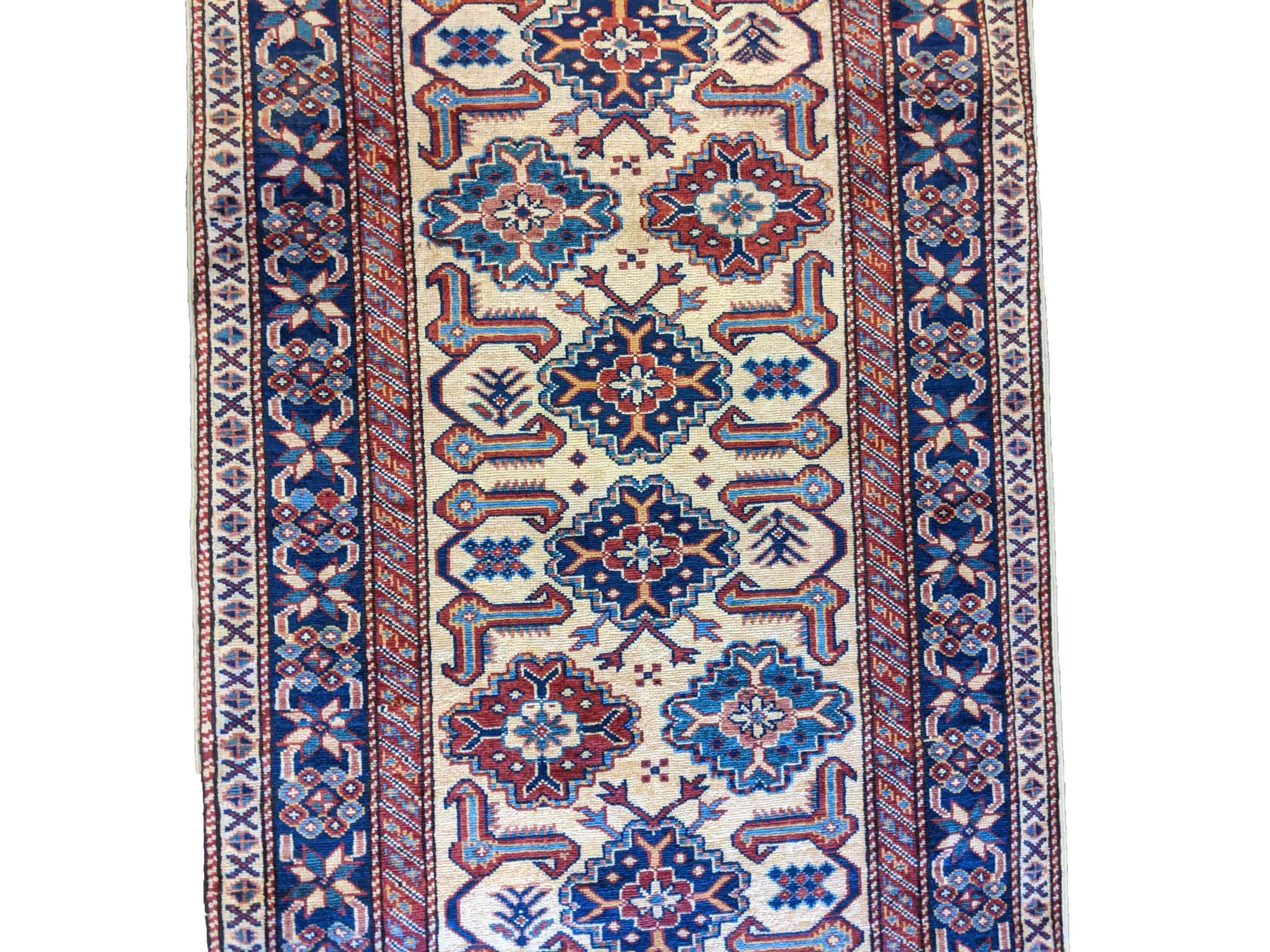 334 x 84 cm Kazak Yellow Rug - Rugmaster