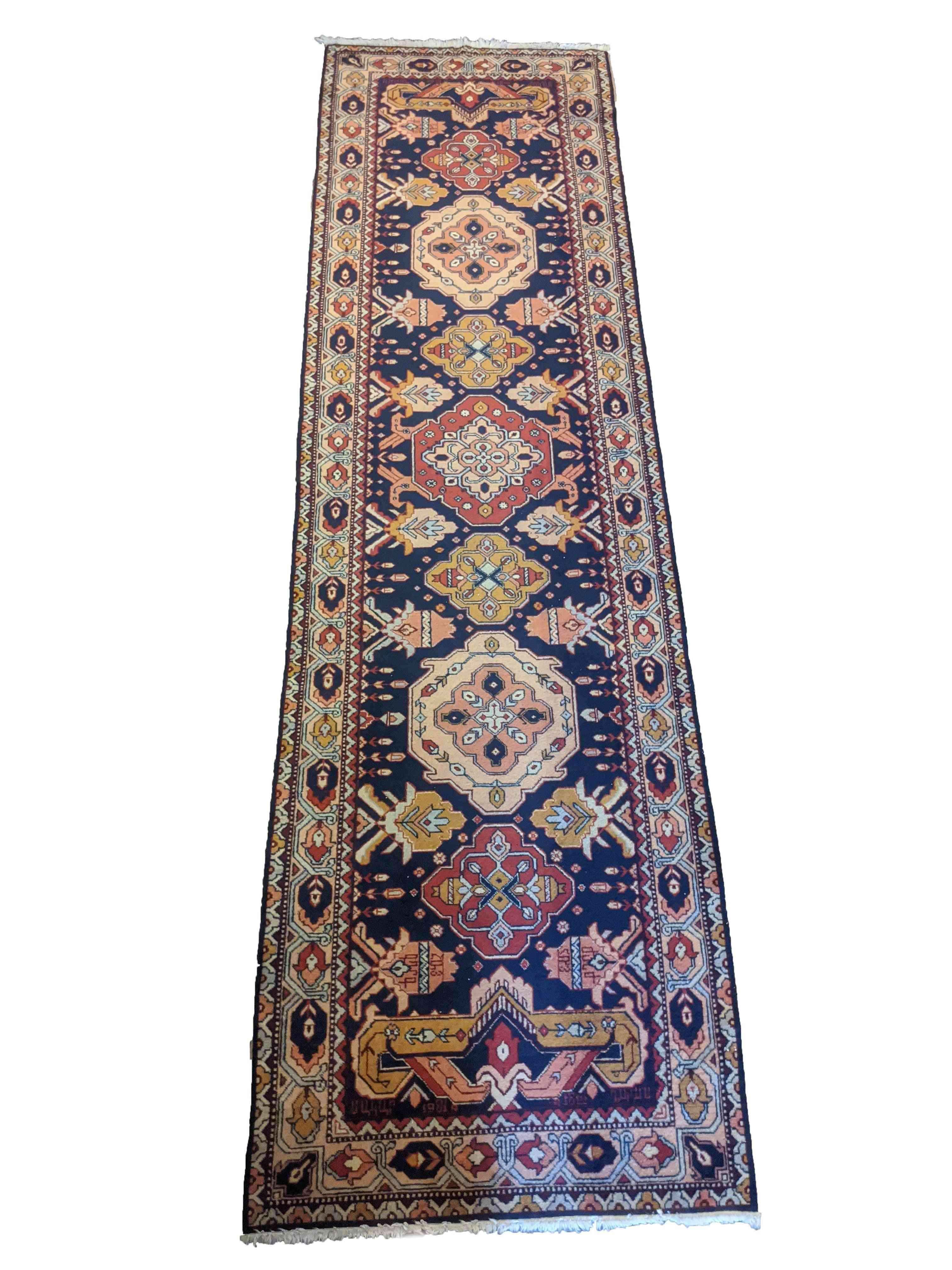 34 x 095 cm Kazak Blue Rug - Rugoutlet