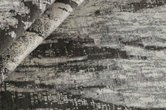 342x342 cm Indian Wool/Viscose Black Rug-840231 - Rugmaster