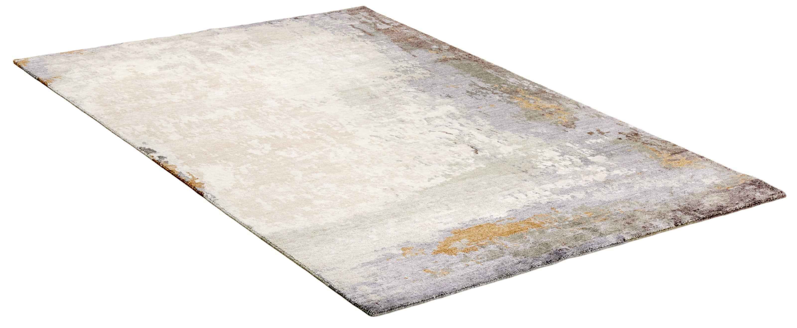 350x250 cm Indian Viscose Beige Rug-840234 - Rugoutlet