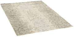 400 x 400 cm Indian Wool Beige Rug-Cliff, Charcoal - Rugmaster