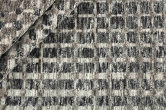 400 x 400 cm Indian Wool Black Rug-Cave, Beige - Rugmaster