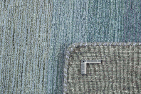 400x300 cm wool Blue Rug-6029, Black Red - Rugoutlet