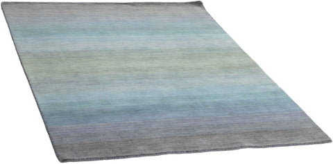 400x300 cm wool Blue Rug-6029, Black Red - Rugoutlet