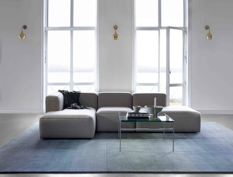 400x300 cm wool Blue Rug-6029, Black Red - Rugoutlet