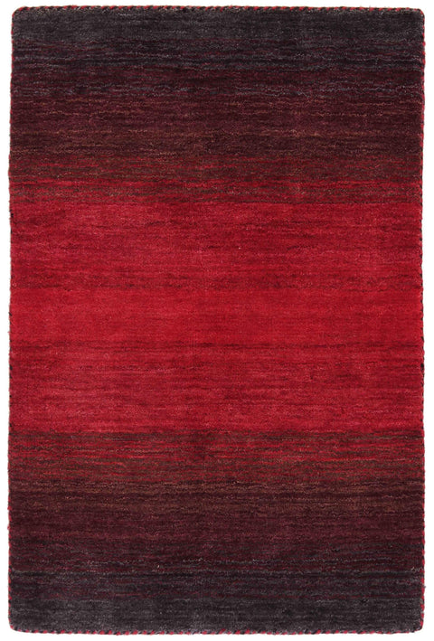 Wool Red & Black Colour Hand-knotted Rug – Design 2