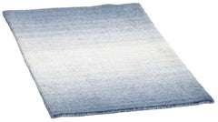 90 x 90 cm Indian Wool/Viscose Blue Rug-Blau, Blue - Rugmaster