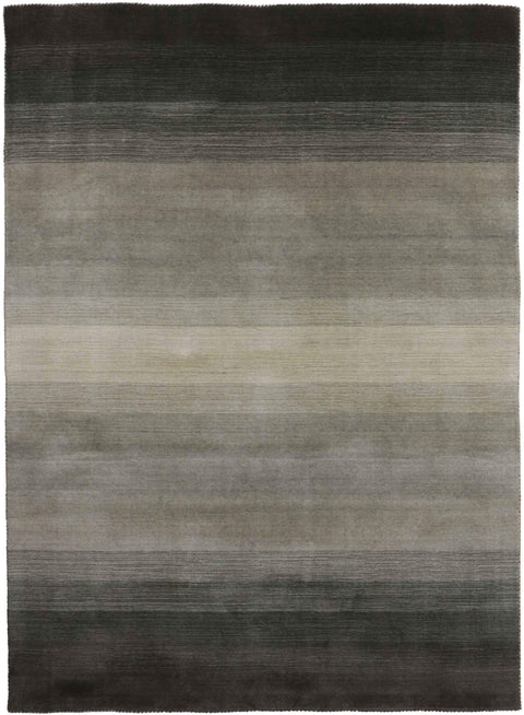 Wool Grey & Beige Colour Hand-knotted Rug – Design 2