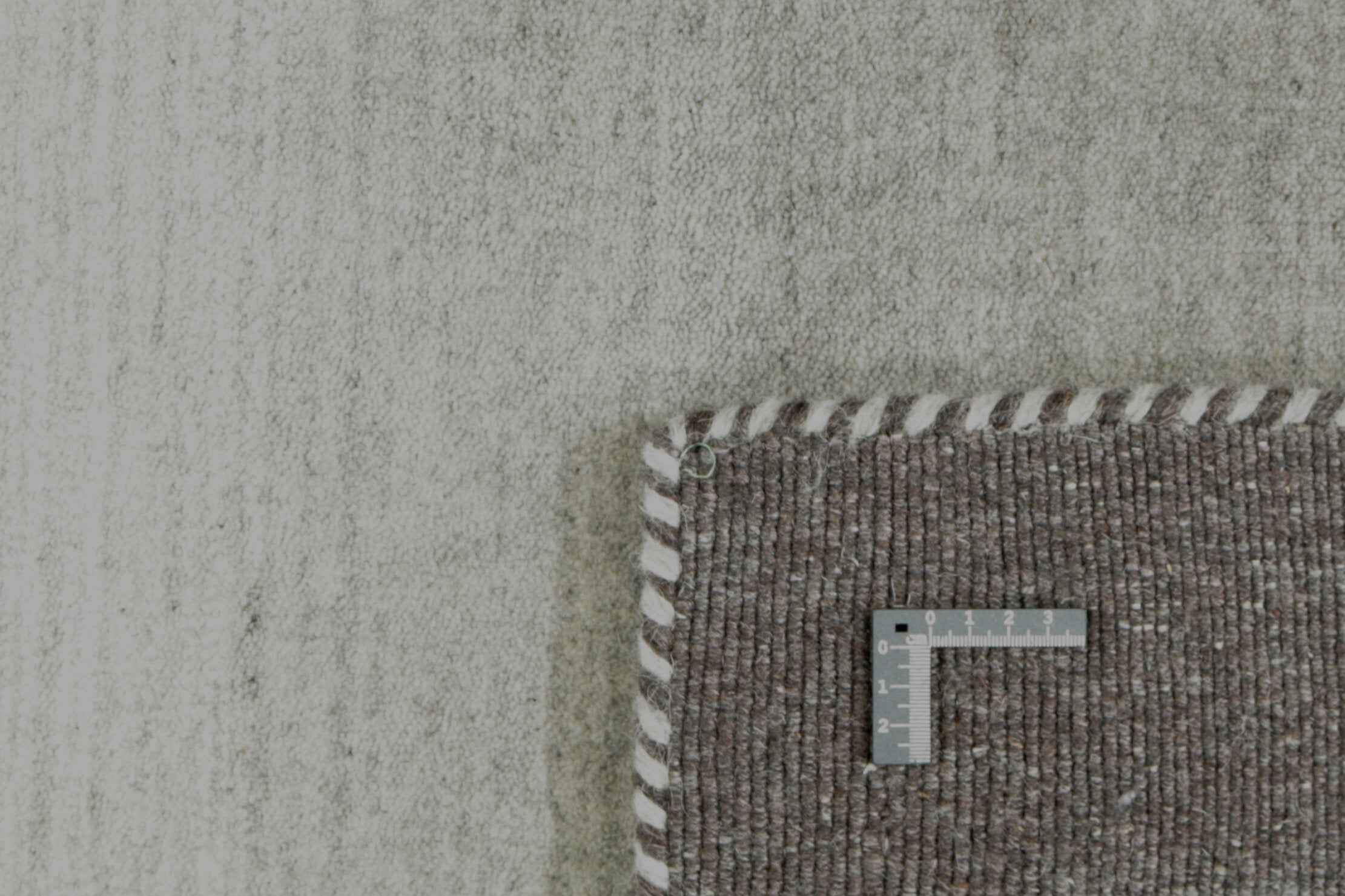 90x60 cm wool Beige Rug-6029, Natural Grey - Rugoutlet