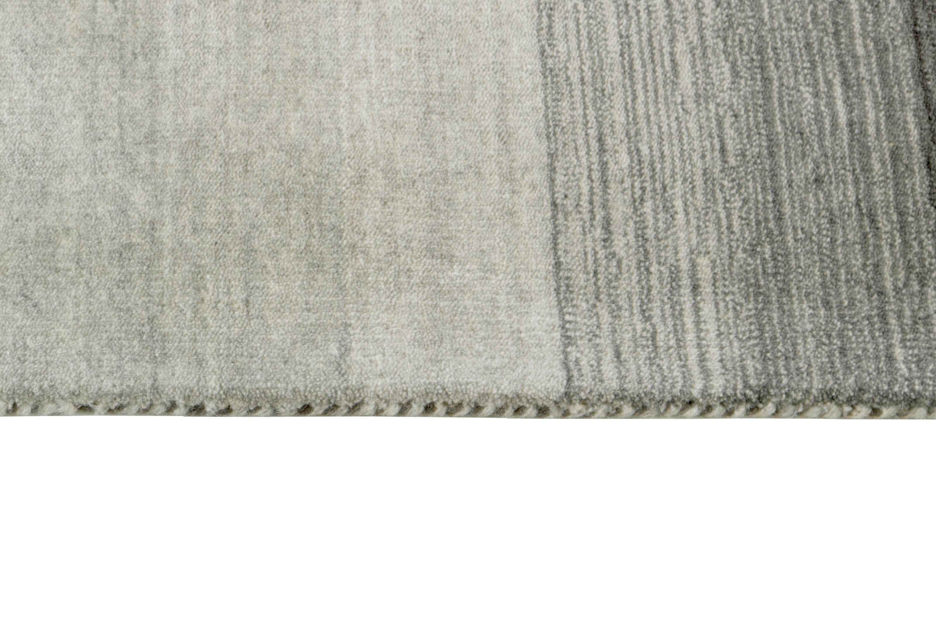 90x60 cm wool Beige Rug-6029, Natural Grey - Rugoutlet