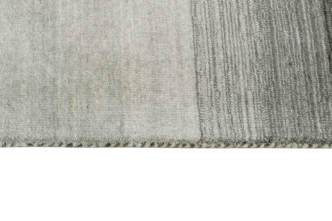 Wool Grey & Beige Colour Hand-knotted Rug – Design 2