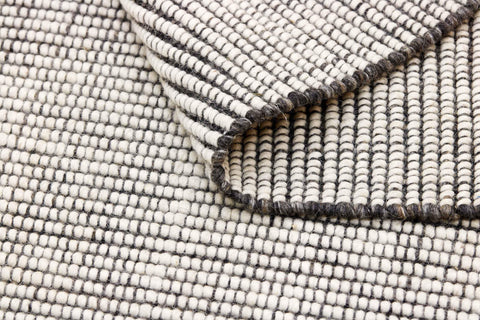 90x60 cm wool multicolour Rug-5971A, Steel Grey White - Rugoutlet