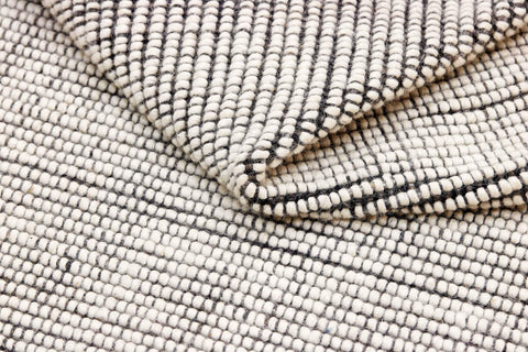 90x60 cm wool multicolour Rug-5971A, Steel Grey White - Rugoutlet