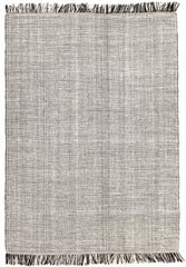 90x60 cm Indian Wool Multicolor Rug-5971A, Steel Grey White - Rugmaster