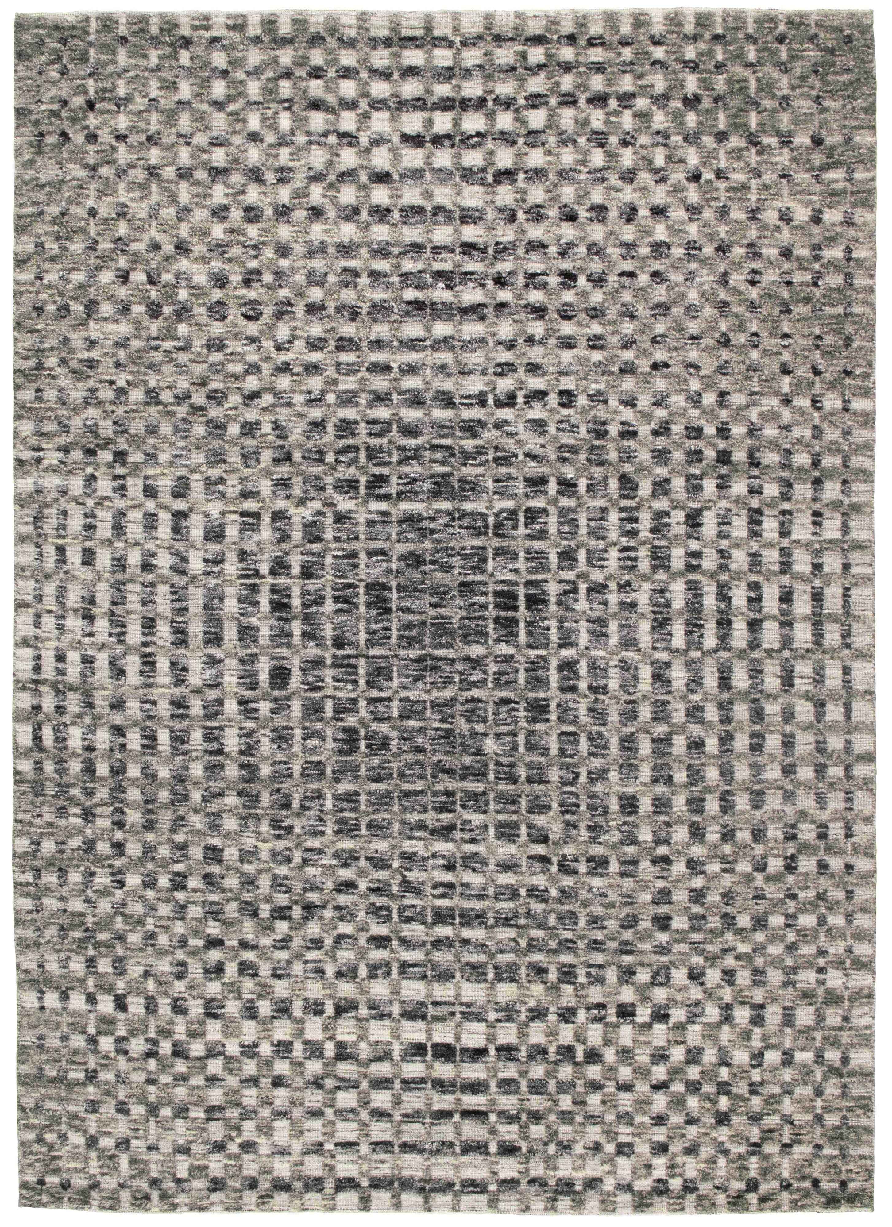 90x60 cm wool multicolour Rug-Cliff, Charcoal - Rugoutlet