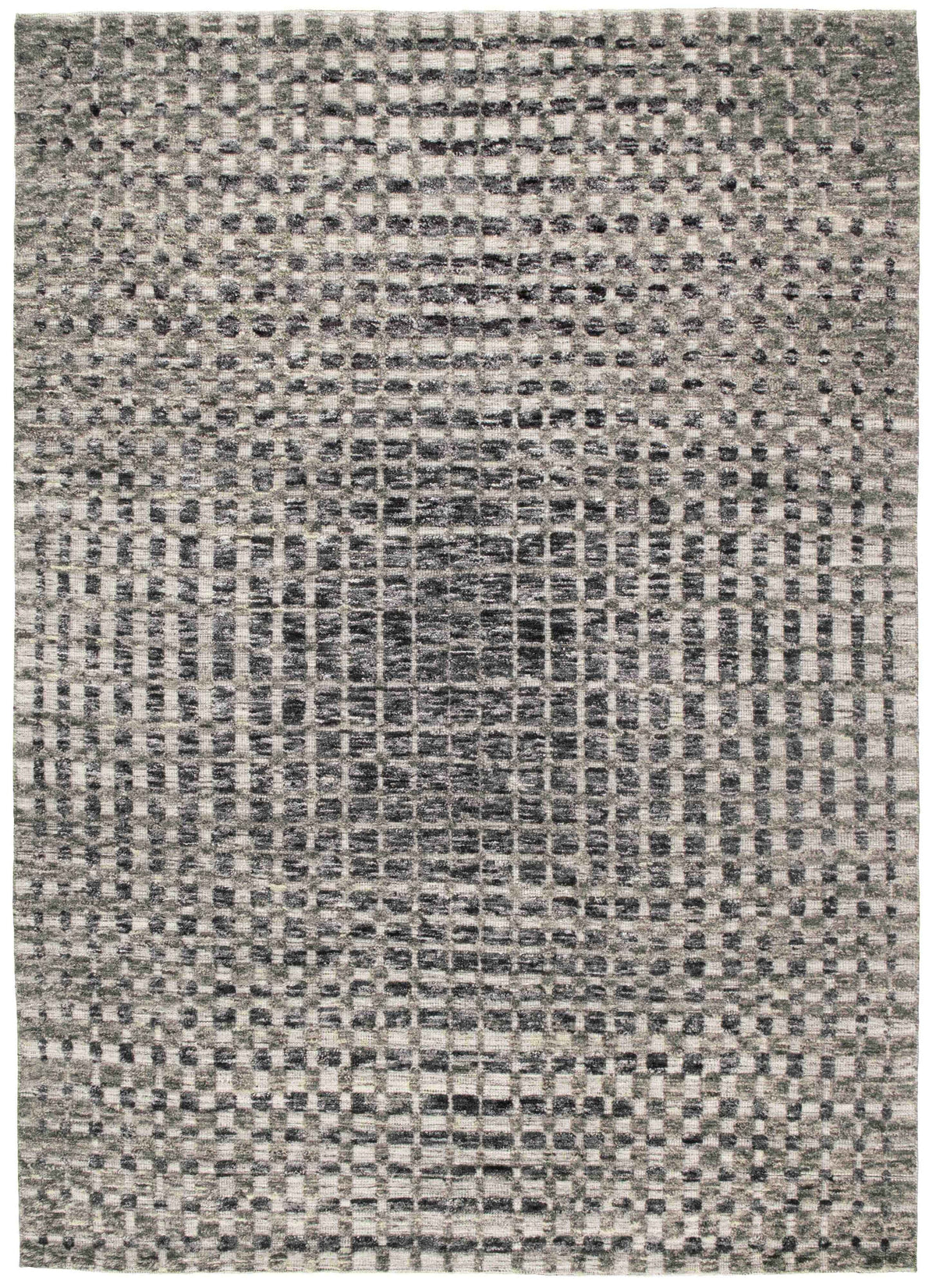 90x60 cm wool multicolour Rug-Cliff, Charcoal - Rugoutlet