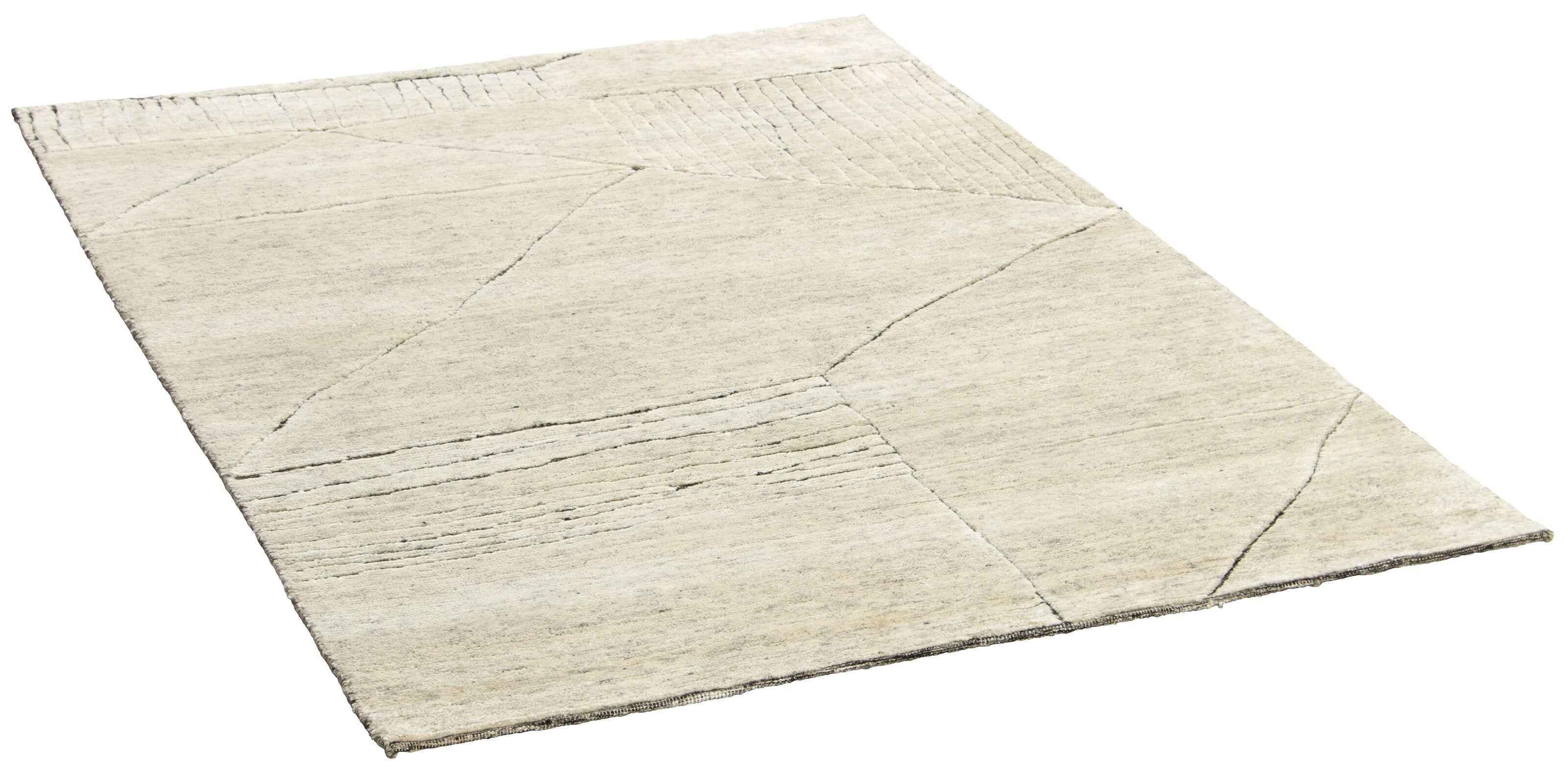 90x60 cm wool multicolour Rug-Fields, Natural - Rugoutlet