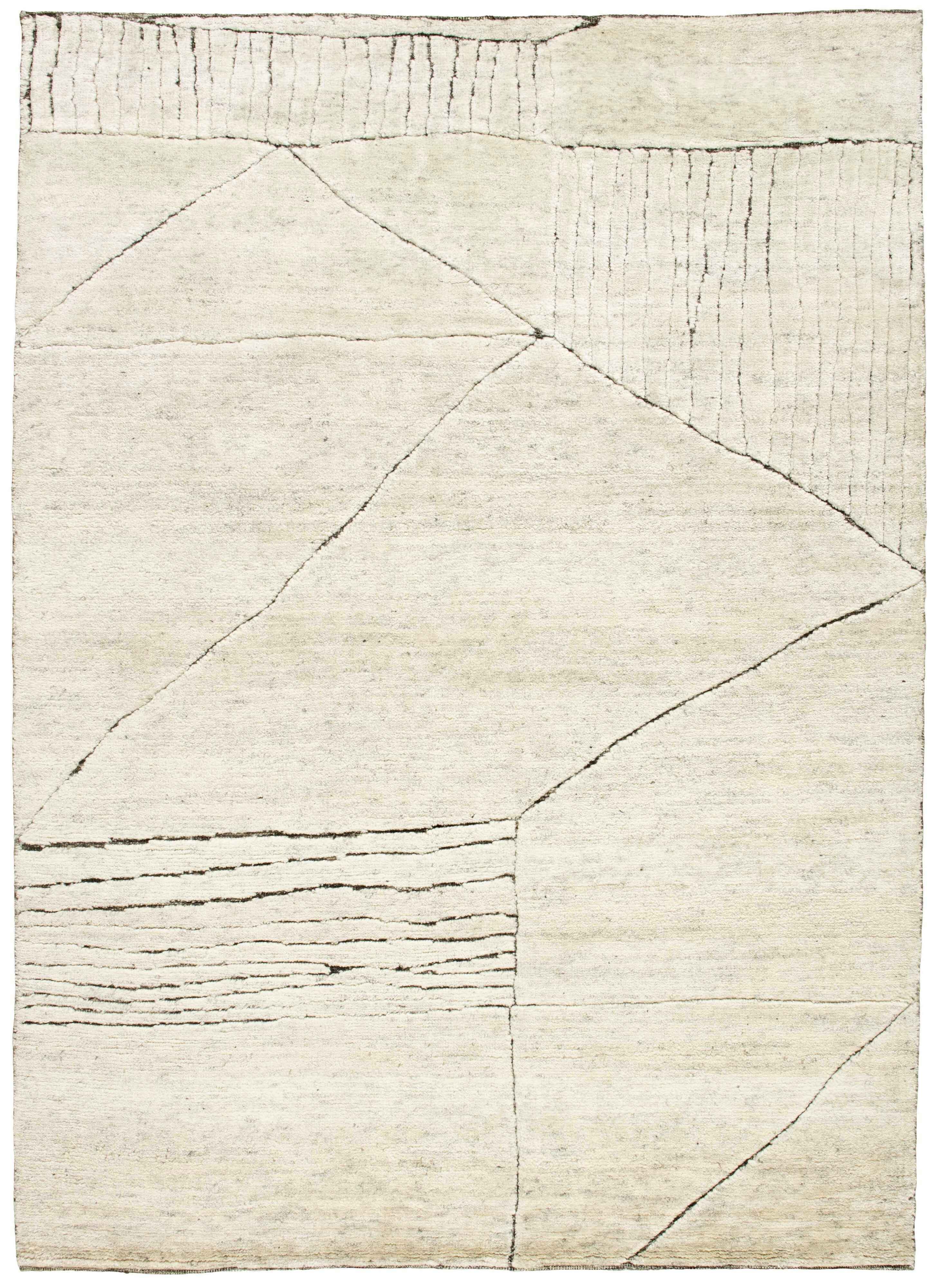 90x60 cm wool multicolour Rug-Fields, Natural - Rugoutlet