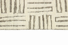 90x90 cm Indian Wool Multicolor Rug-J-96-01, Caramel - Rugmaster