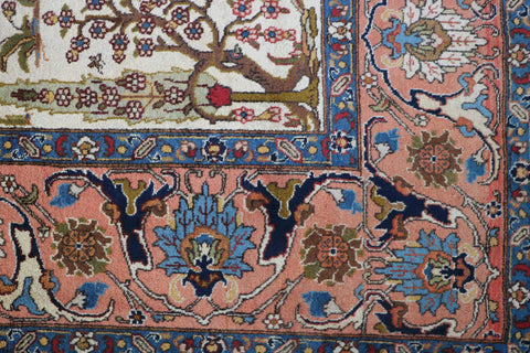 A traditional Persian Tabriz wool rug