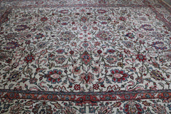 Old Persian Tabriz Wool Rug 350 x 270 cm (11.48 x 8.86 ft)