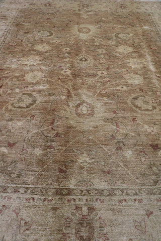 An earthy brown wool rug 
