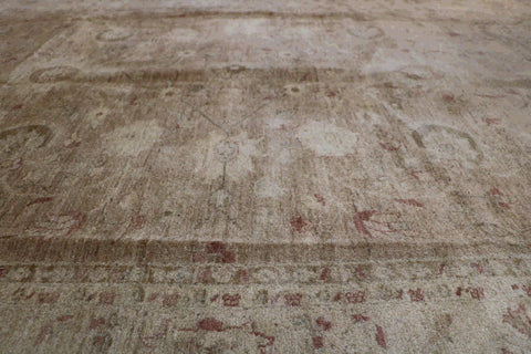 An earthy brown wool rug 