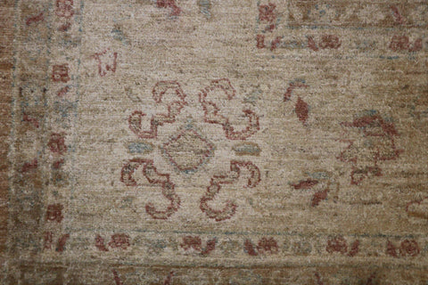 An earthy brown wool rug 