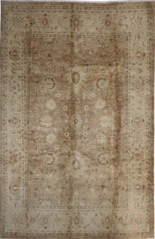 An earthy brown wool rug 