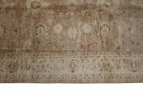 An earthy brown wool rug 