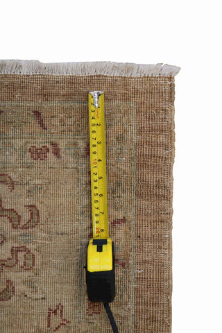 An earthy brown wool rug 