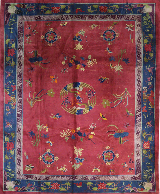 Old Chinese Wool Rug 360 x 270 cm (11.81 x 8.86 ft)