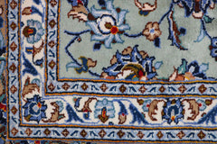 Persian kashan baby blue borders with beige