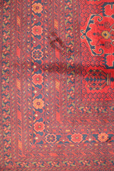 Deep rich red Afghan khan rug